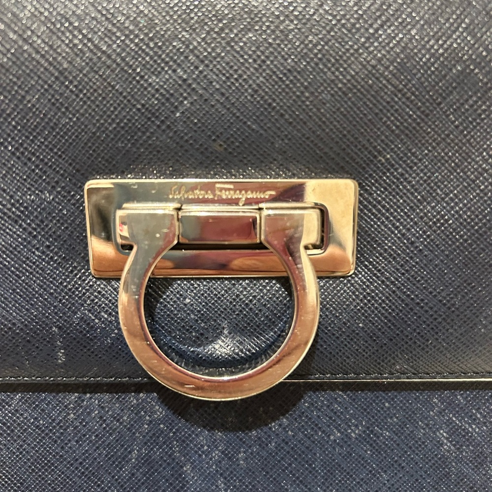 Salvatore Ferragamo Dark Blue Satchel - Picture 2 of 8